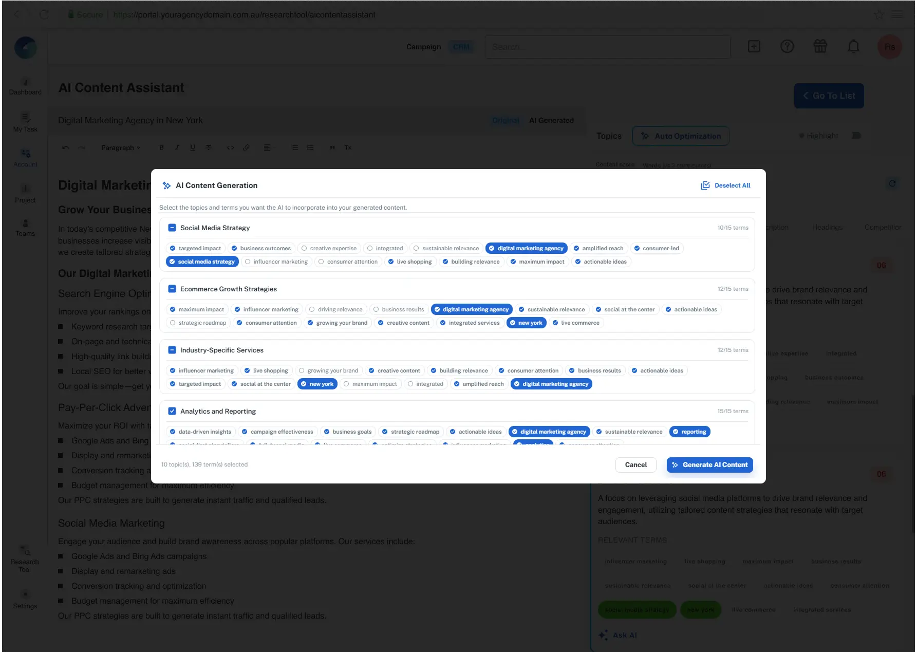 AI-Powered Topic Coverage & Gap Analysis