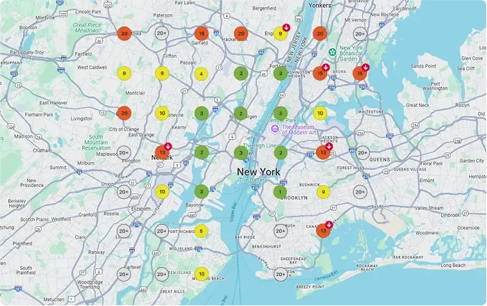 Local GMB map rank tracking